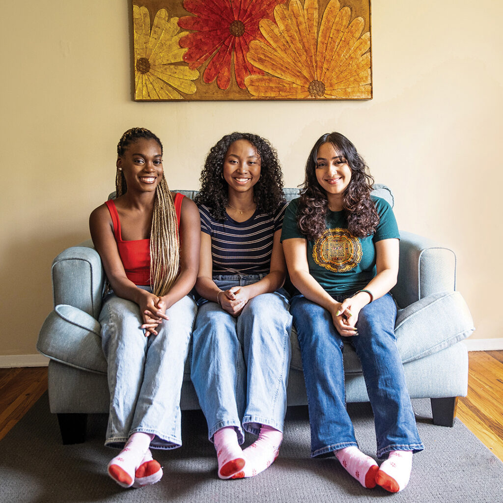 Adesuwa Osemwegie, Maya Sharpe, and Neerjah Upreti
