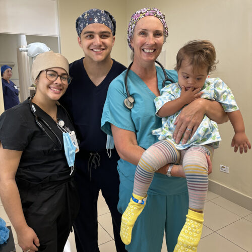 Joshua Lerman with colleagues in the Dominican Republic.